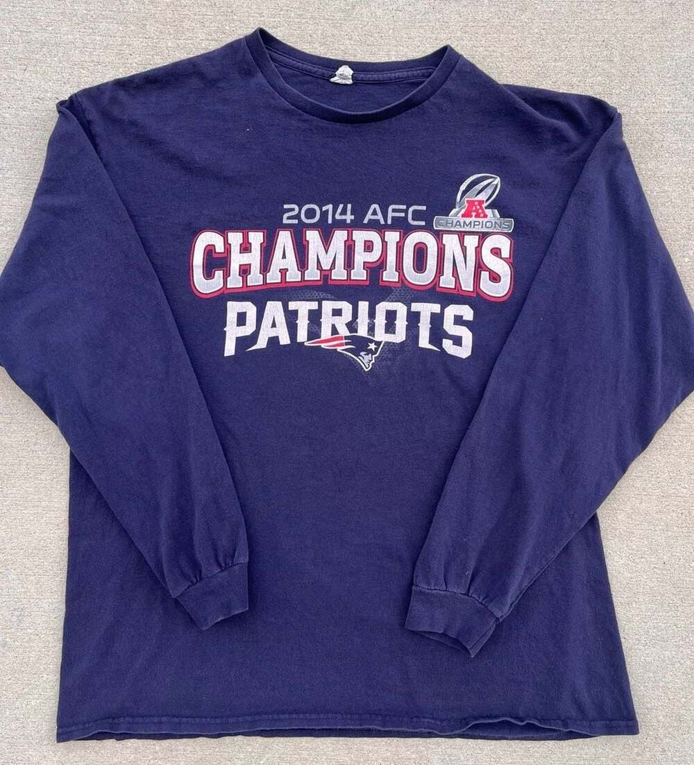 New England Patriots 2014 AFC Champions Long Sleeve T-Shirt Size XL
